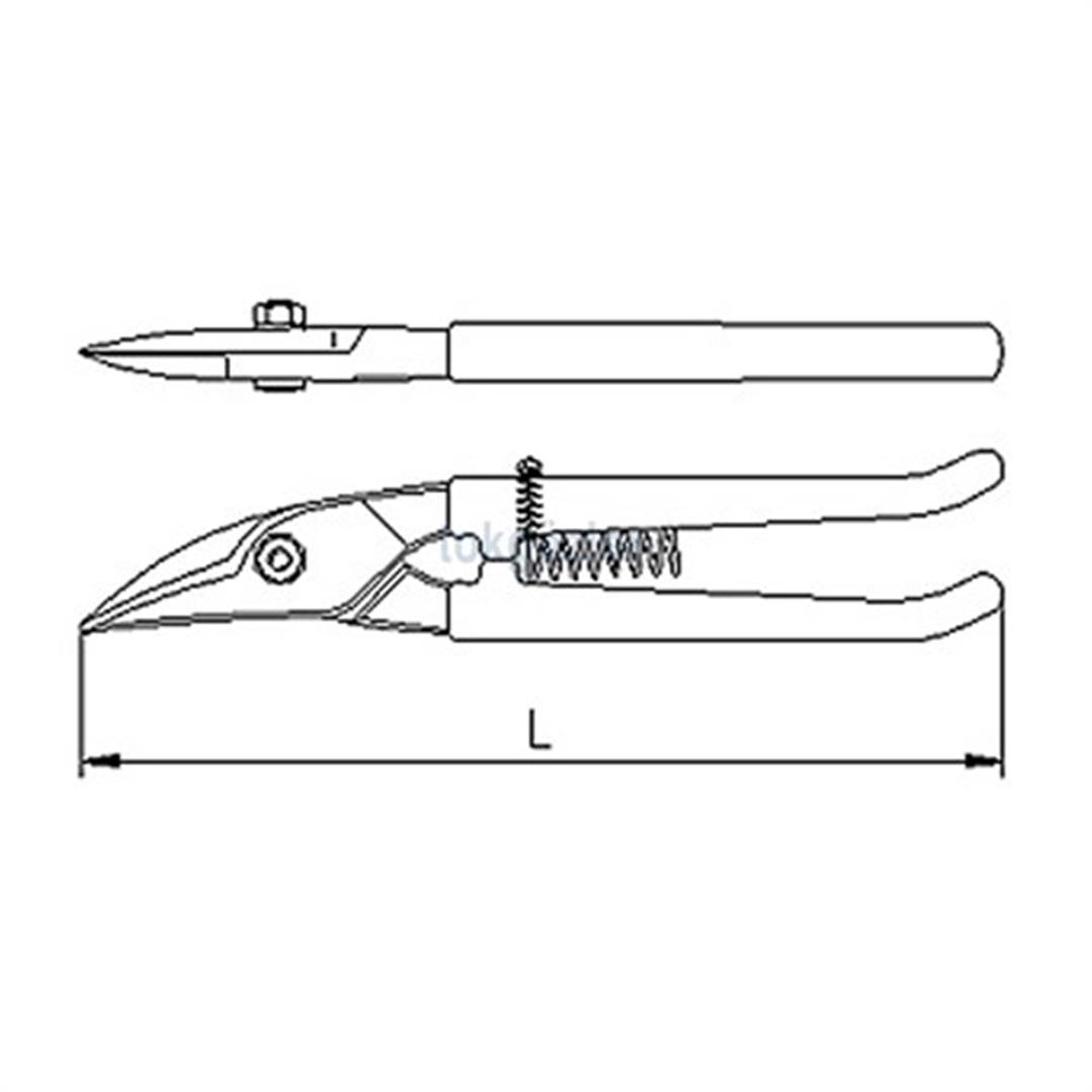 İzeltaş 6211 Kaportacı Makası (Sol) 275 mm