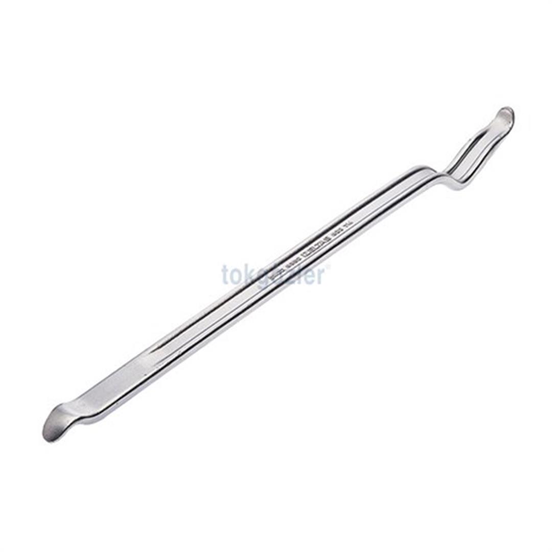 İzeltaş 6360 Levye Oluklu Kıvrık Uçlu Krom Kaplı 600 mm