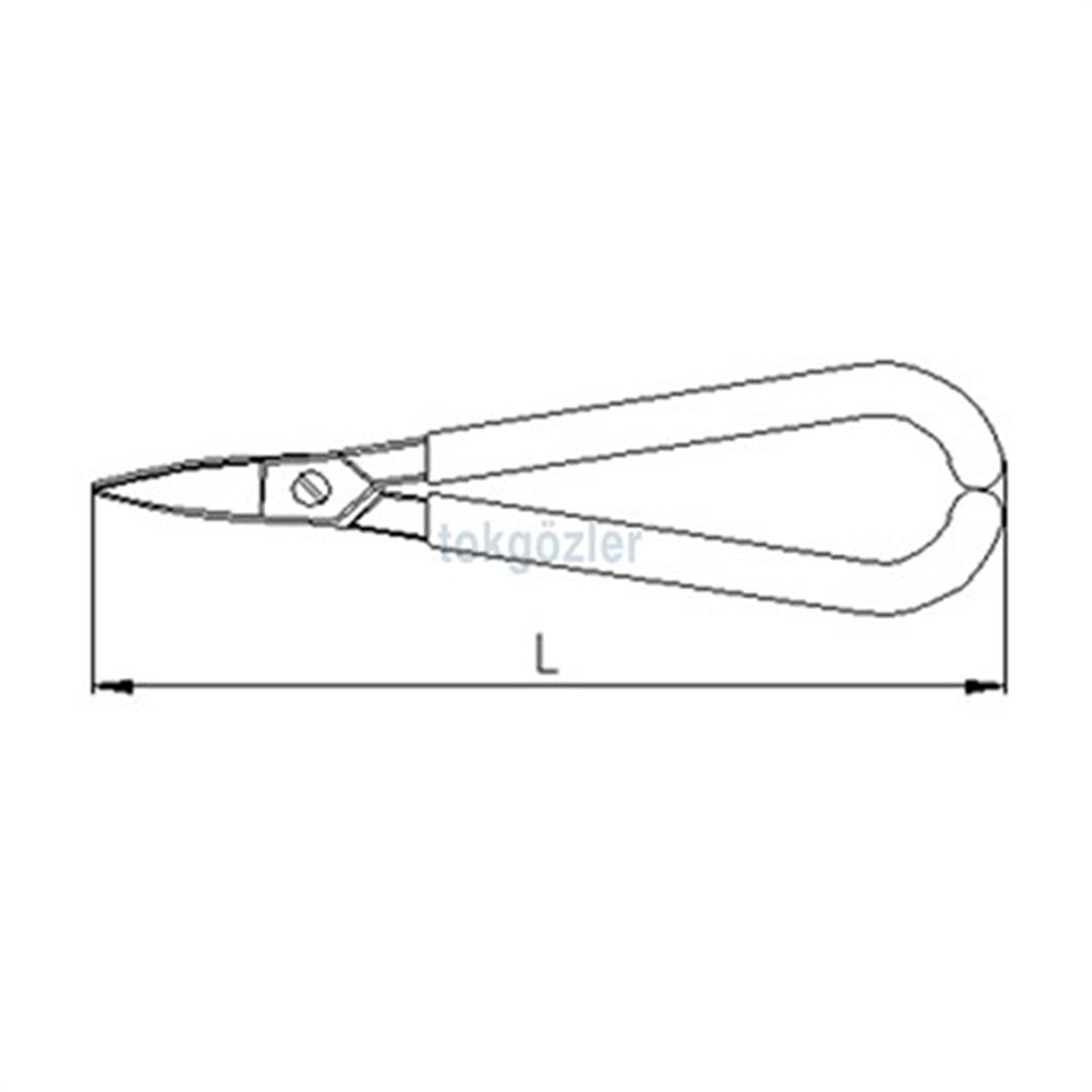 İzeltaş 6800 Kuyumcu Makası (Düz) 180 mm