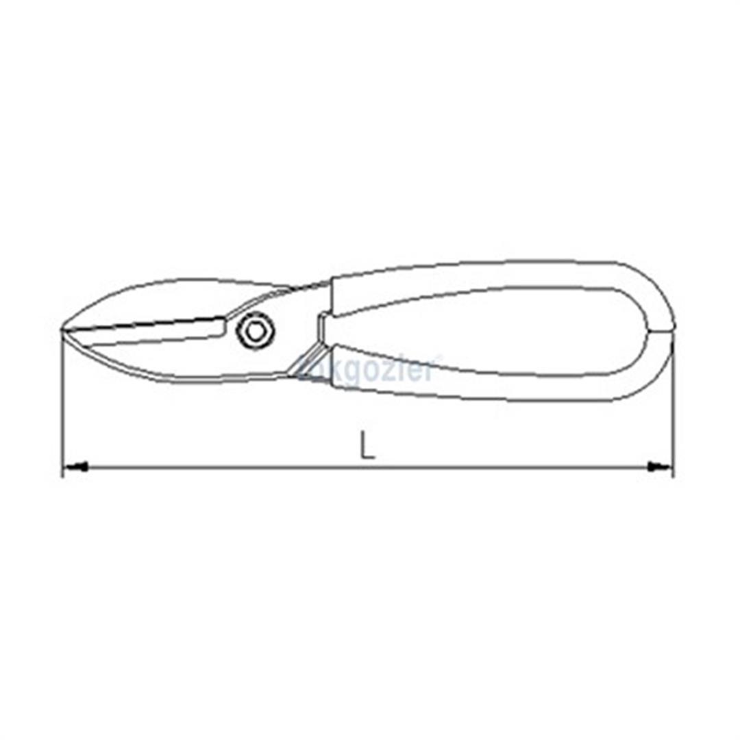 İzeltaş 6820 Tenekeci Makası PVC İzoleli 200 mm