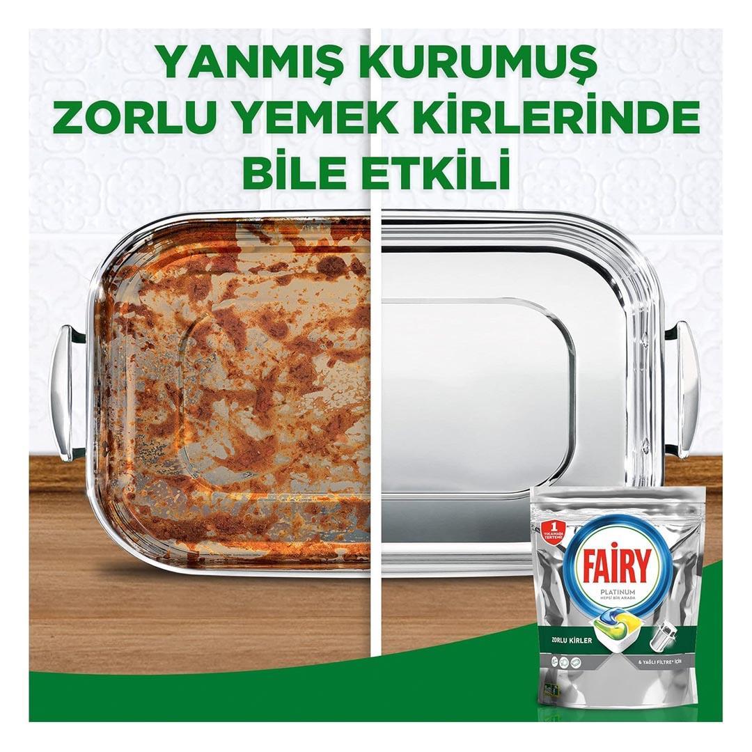 Fairy Platinum Bulaşık Makinesi Deterjanı Kapsülü / Tableti 50 Yıkama Limon Kokulu