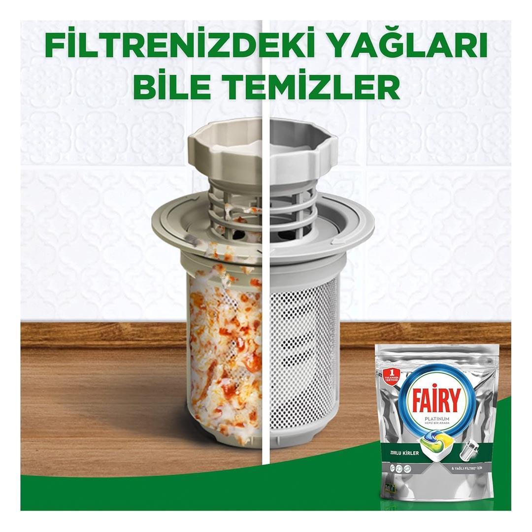 Fairy Platinum Bulaşık Makinesi Deterjanı Kapsülü / Tableti 50 Yıkama Limon Kokulu