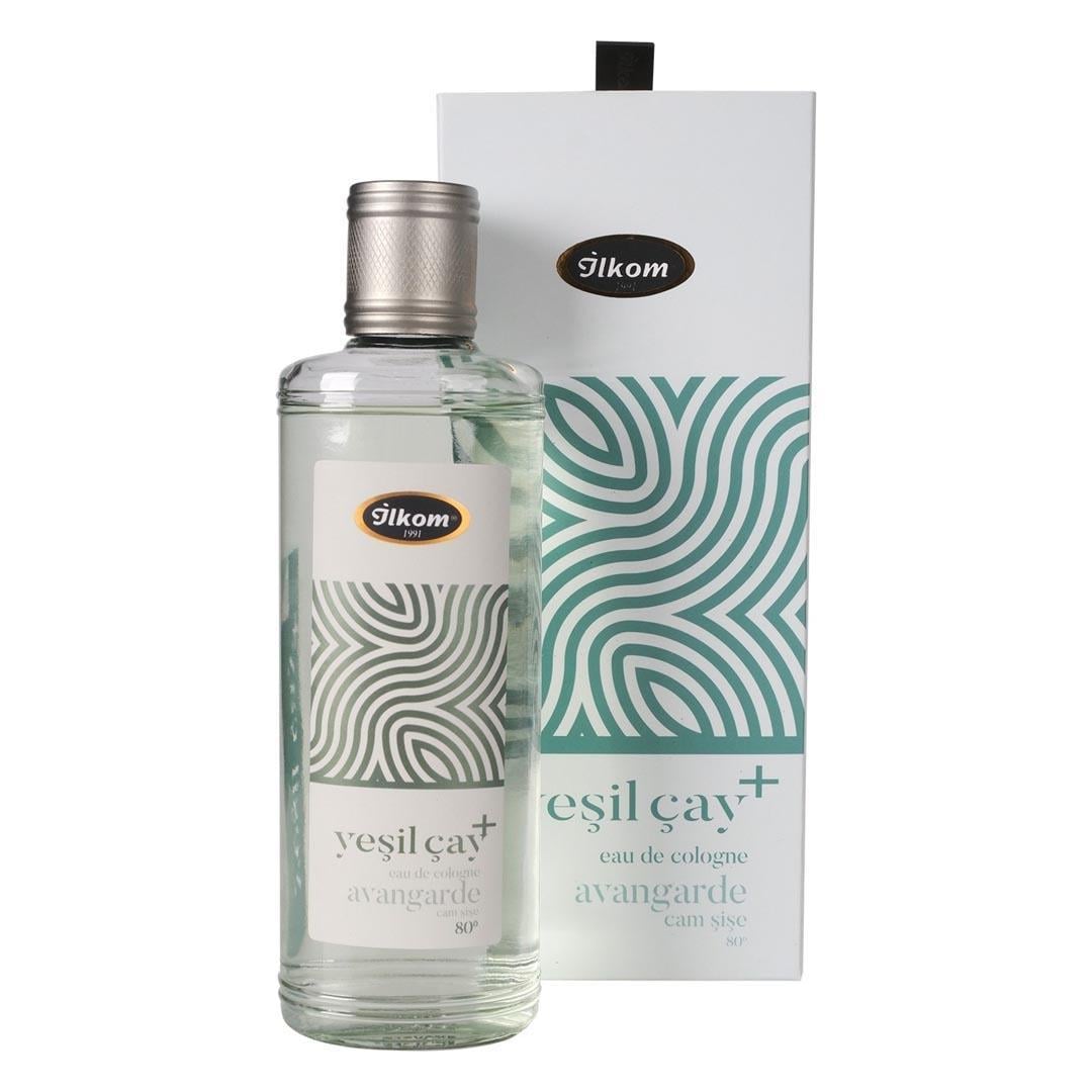 İlkom Premium Kutulu Yeşil Çay Kolonyası Cam Şişe 250 ml