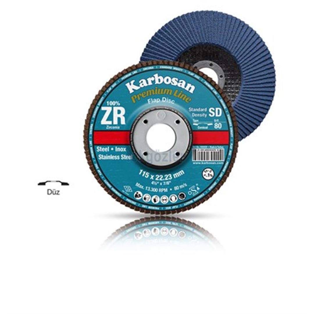 Karbosan 125x22.23 Premium Line ZR SD Flap Disk Zımpara 40 Kum 983610
