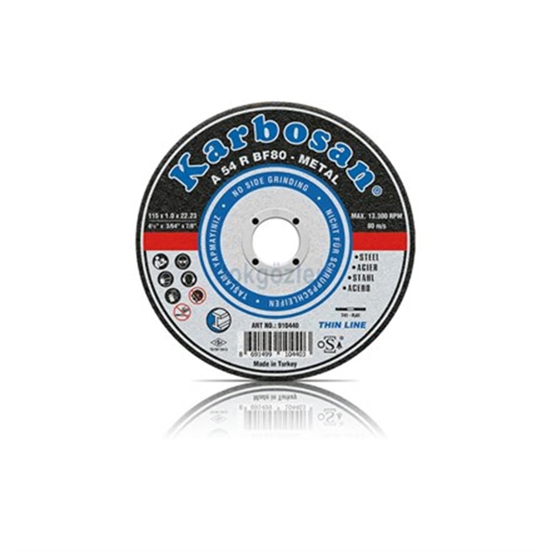 Karbosan 180x1.9x22.23 Metal İnce (Thinline) Kesme Diski 910480 (A 36 R BF80)