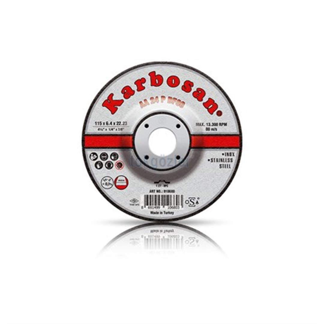Karbosan 180x6.4x22.23 INOX Paslanmaz Çelik Taşlama Diski 910700 (AA 24 P BF80)