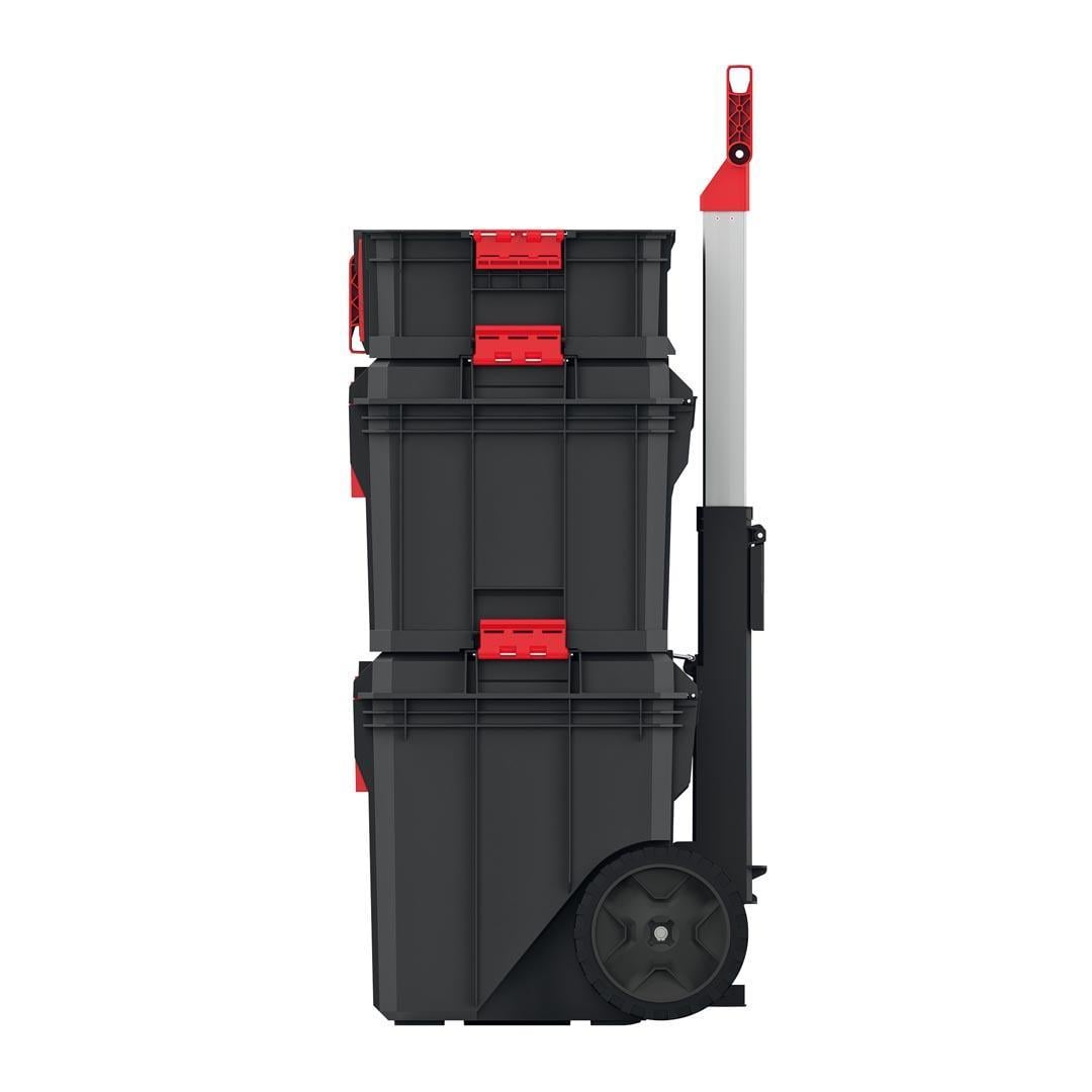 Kistenberg Modular Solution 3Lü Set KMSS553585B Modüler Çözüm 3 Parçalı Tekerlekli Alet Kutusu Seti