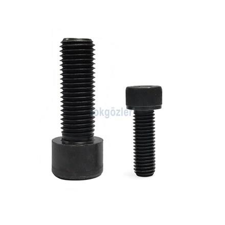 M10x140 DIN 912 İmbus 8.8 Kalite Çelik Cıvata Siyah