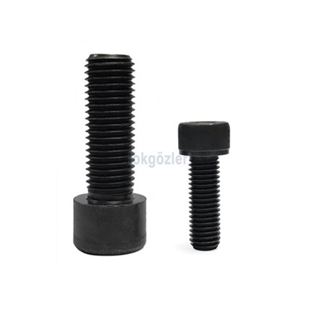 M10x160 DIN 912 İmbus 8.8 Kalite Çelik Cıvata Siyah