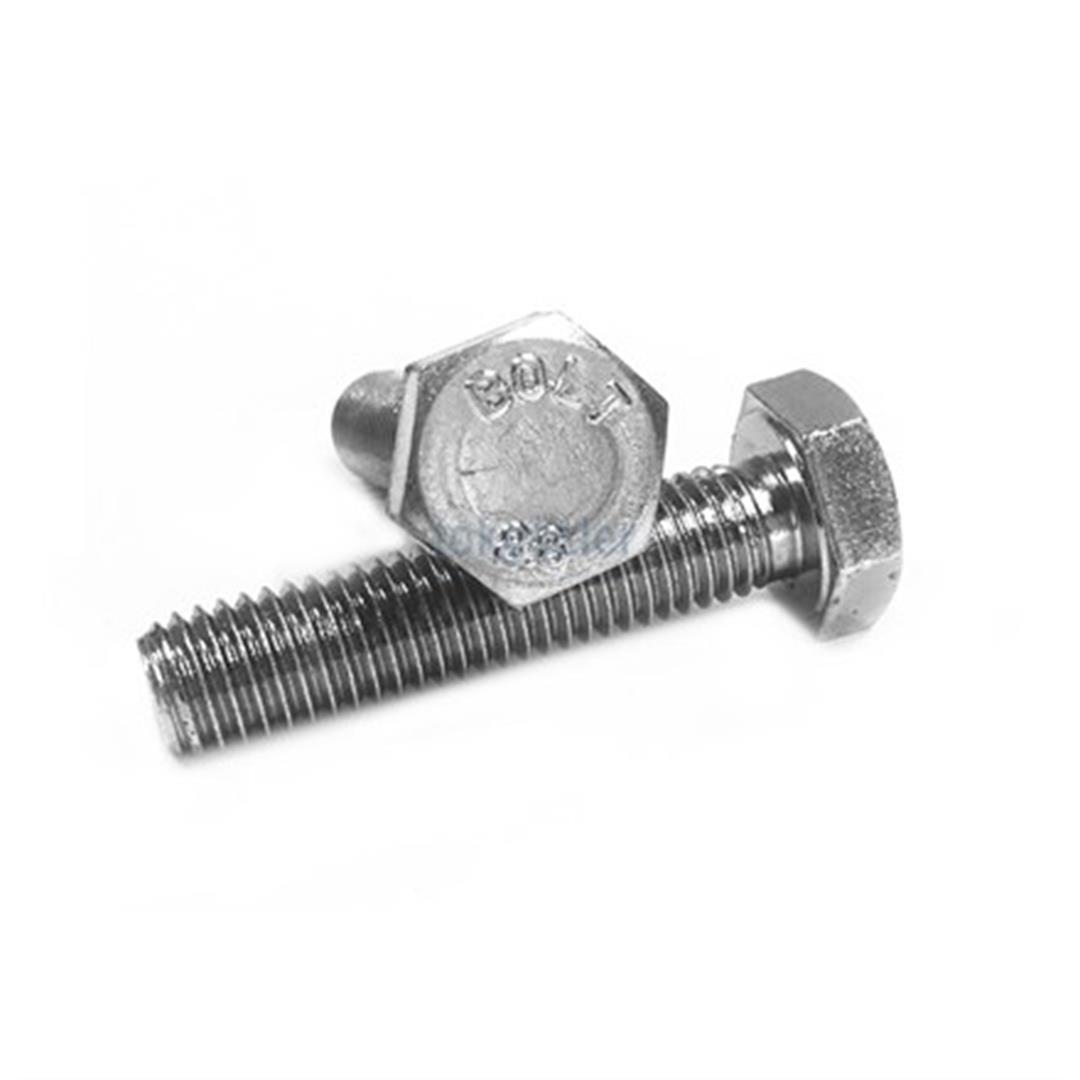 M10x25 DIN 933 8.8 Kalite AKB (Altı Köşe Başlı) Çelik Cıvata Beyaz
