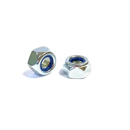 M6 DIN 985 Fiberli Çelik Somun Beyaz