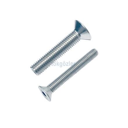 M8x16 DIN 7991 A2 Havşa Başlı Paslanmaz Inox İmbus 10.9 Kalite Çelik Cıvata