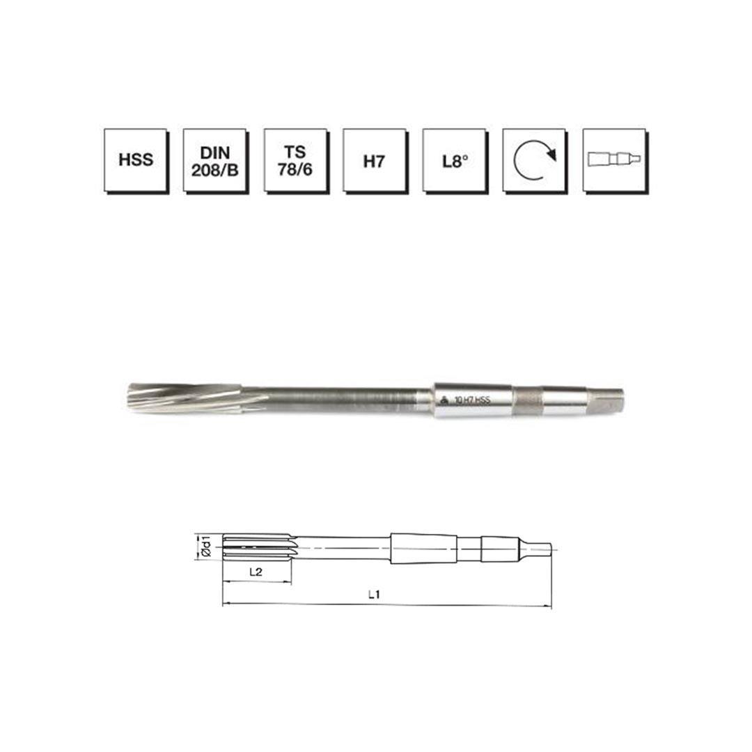 MTE Makina Takım 22 mm HSS DIN 208 Mors Konik Saplı Makina Raybası - B00302012200
