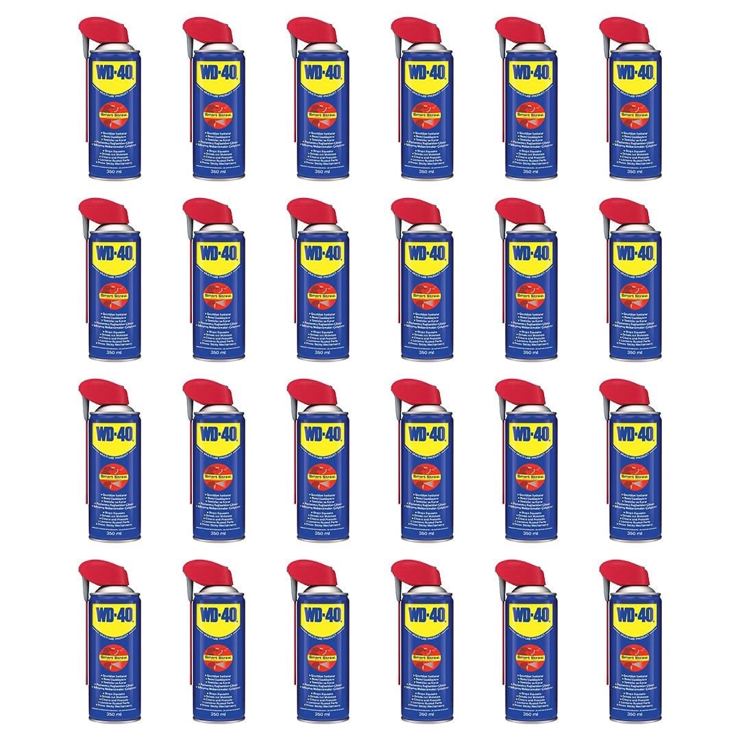WD-40 Çok Amaçlı Yağlayıcı ve Pas Sökücü Sprey 350 ml. - 24lü Paket (Smart Straw / Akıllı Pipetli)