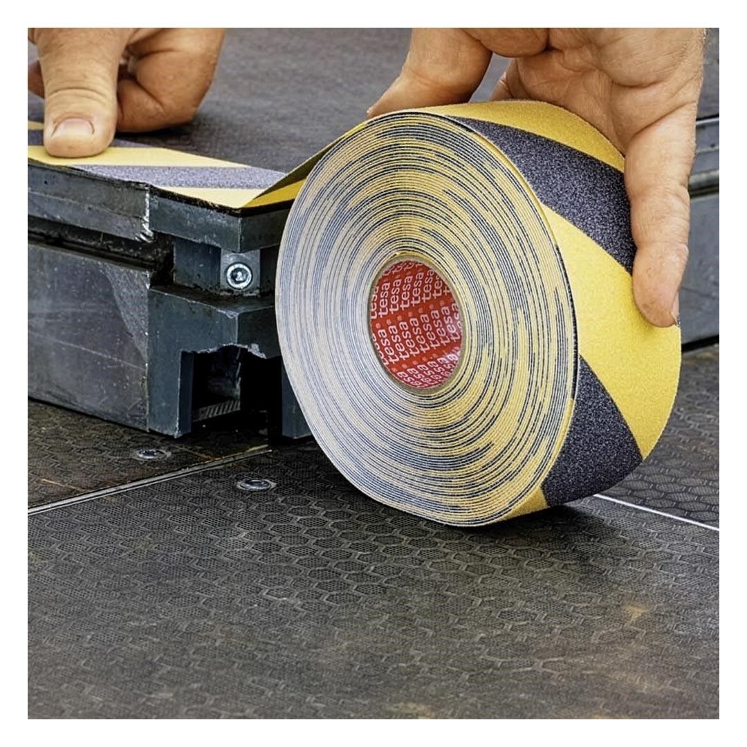 Tesa 60951 Merdiven Kaydırmaz Bant Sarı Siyah 15 m x 50 mm