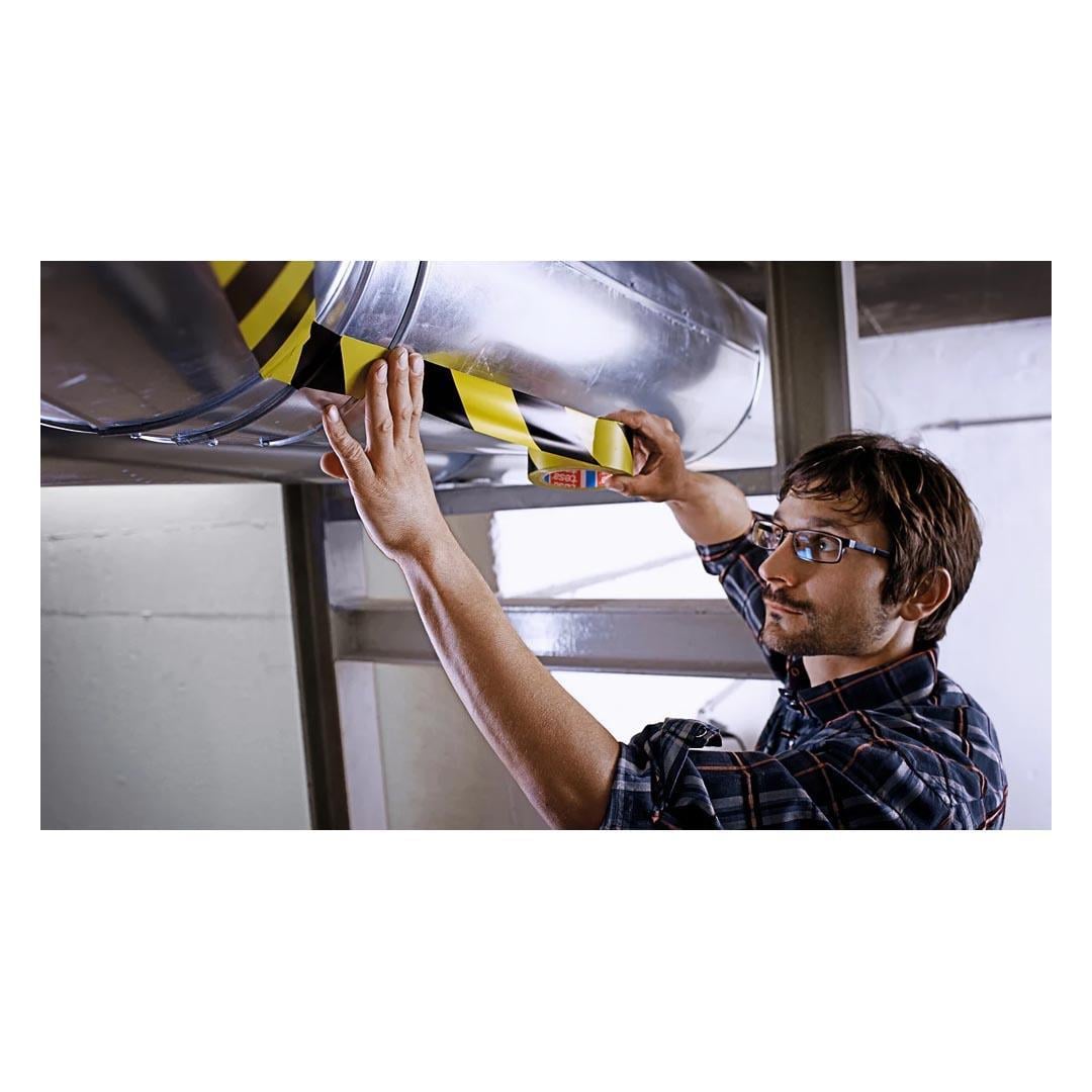 Tesa 60760 Yer İşaretleme Bandı Kırmızı Beyaz 33 m x 50 mm