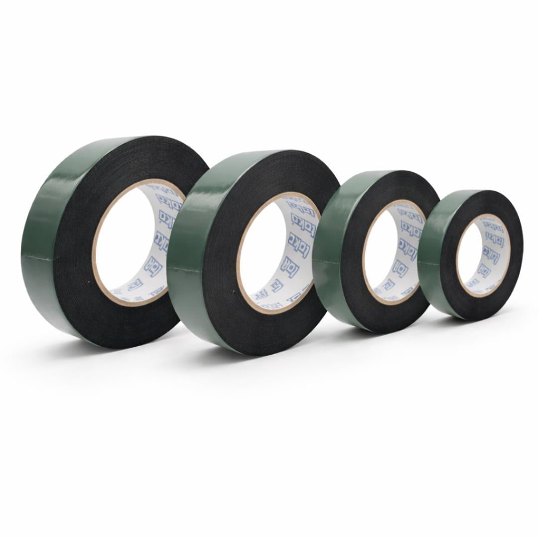 Toko Çift Taraflı Köpük Bant 19 mm x 10 mt (PE) - Güçlü Montaj Bandı Siyah/Yeşil