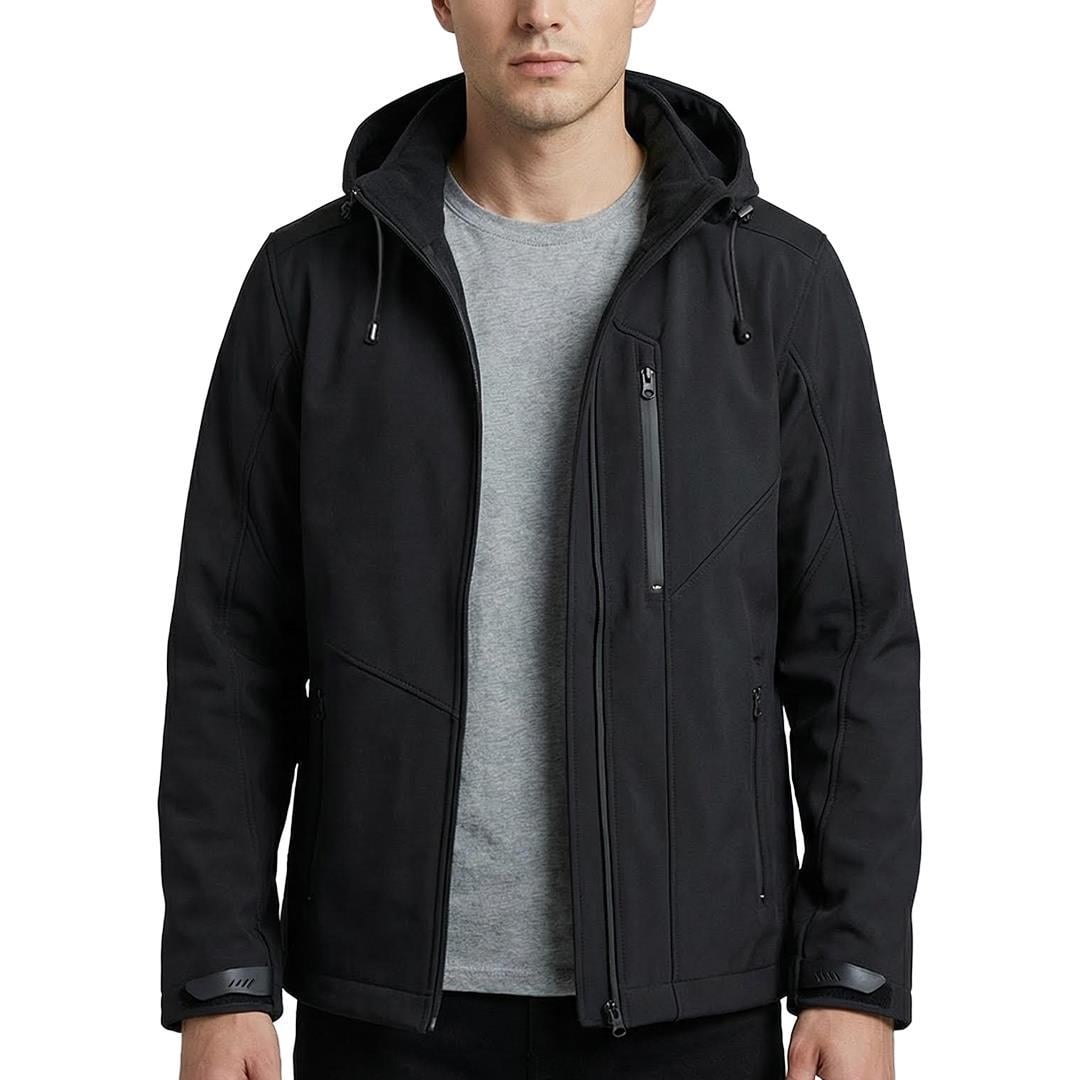 Bft Kapüşonlu Softshell Mont - Siyah - L