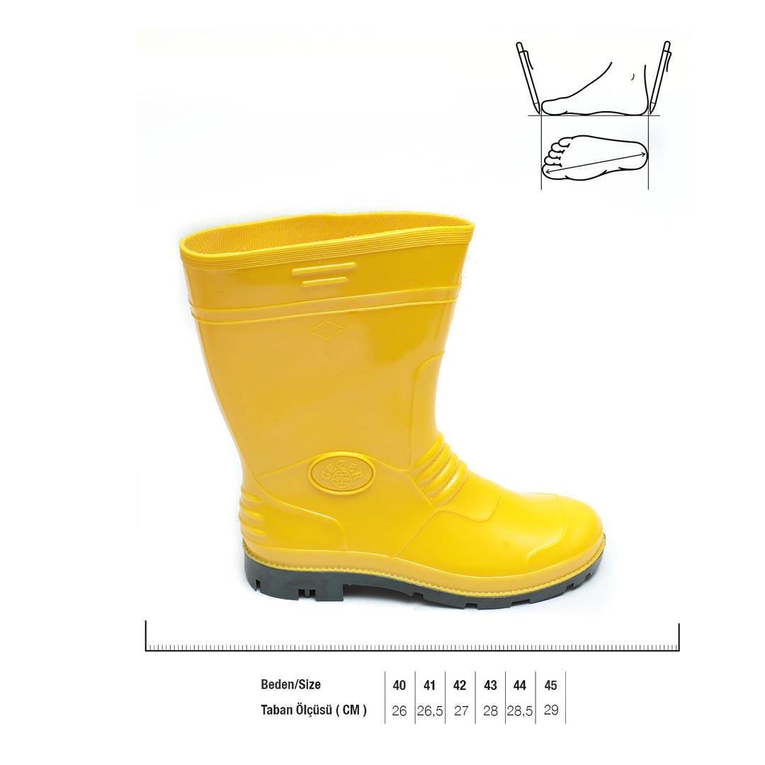Gezer Çizme Sarı Kısa Boy No: 43