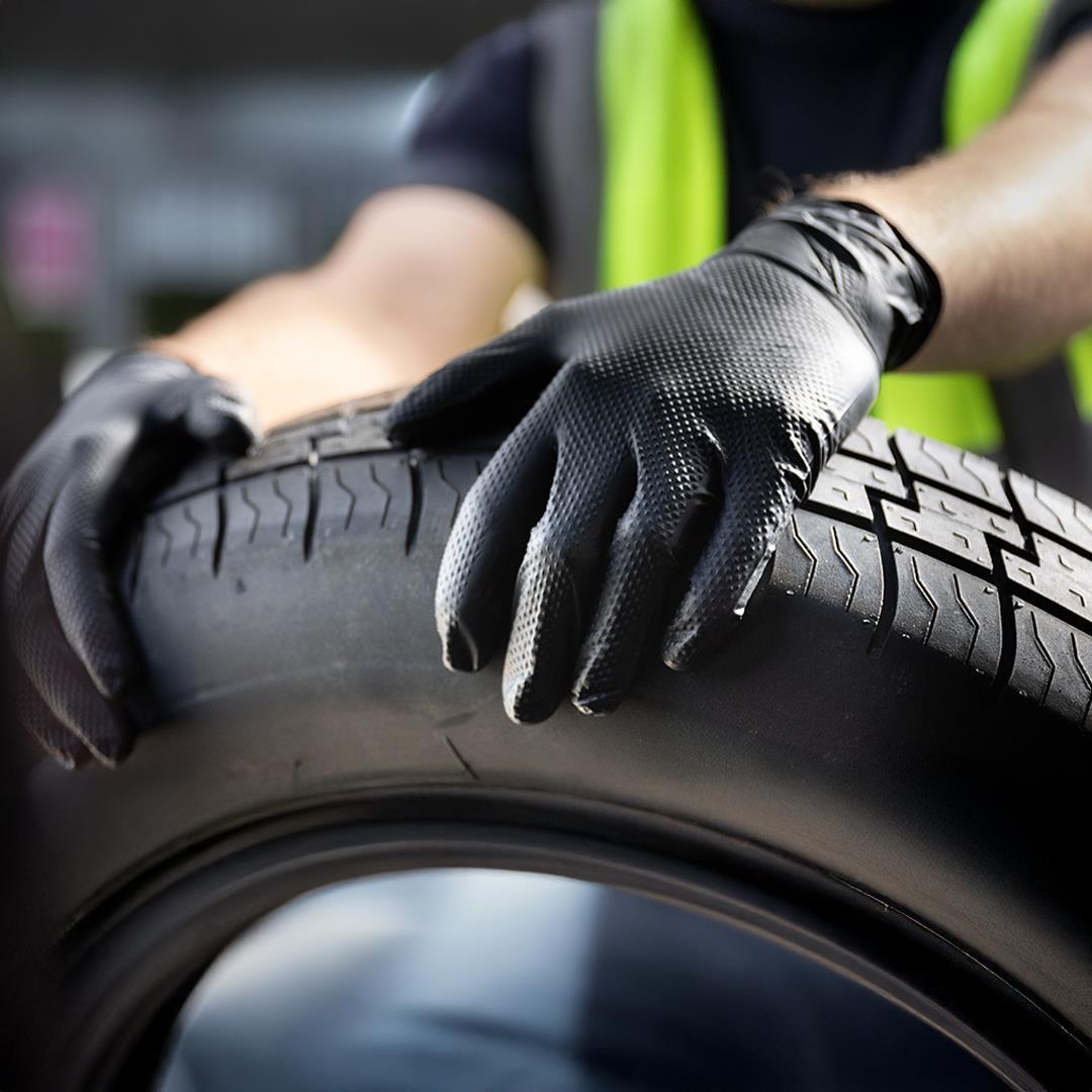 Reindeer 4494 Dokulu Siyah Nitril Eldiven No: 9/L - 50li Paket