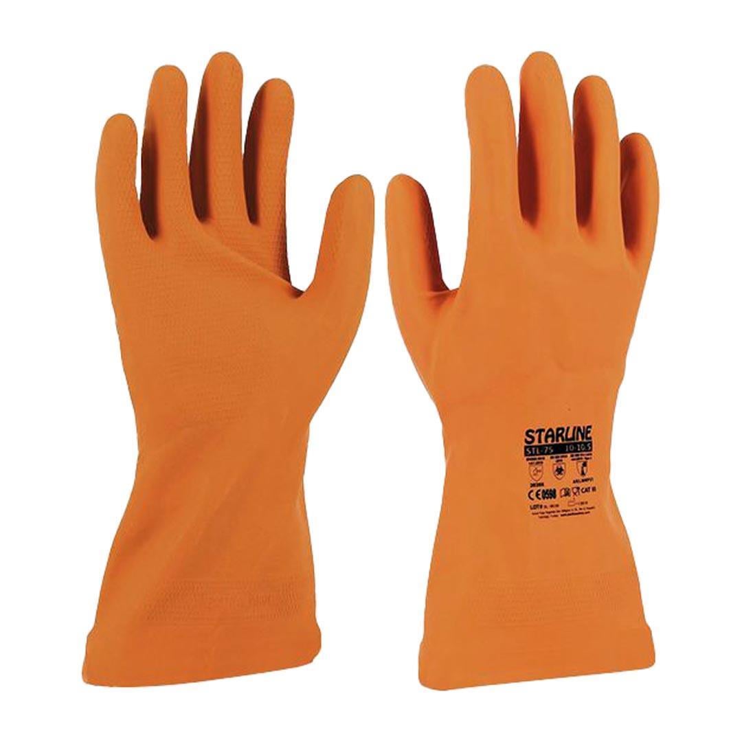 Starline STL-75 Doğal Kauçuk Kimyasal İş Eldiveni No:9-9.5