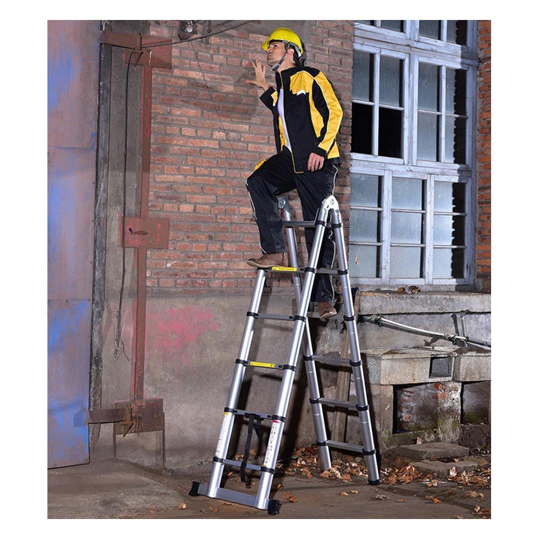 Packtech A Tipi Çift Yönlü Alüminyum Teleskopik Merdiven 5 metre