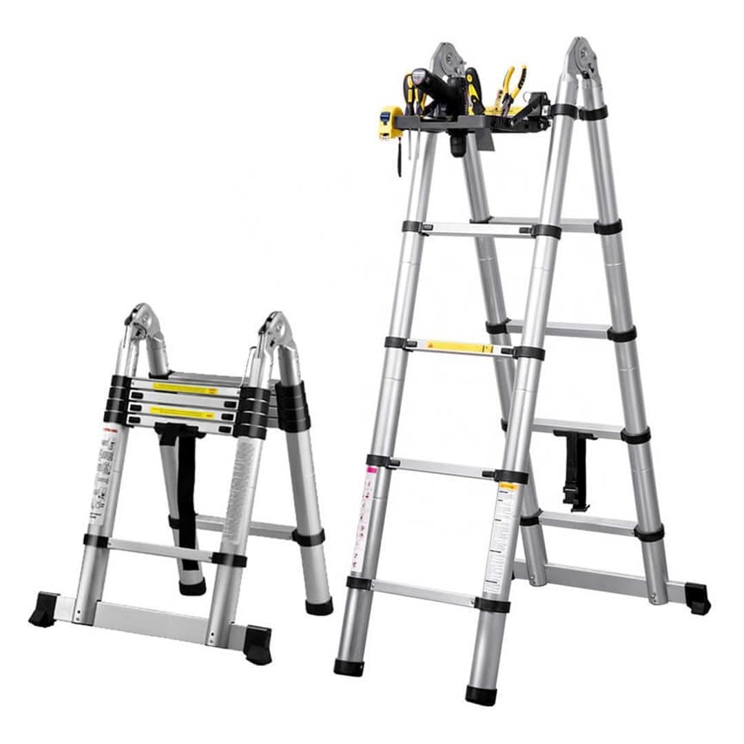 Packtech A Tipi Çift Yönlü Alüminyum Teleskopik Merdiven 5 metre