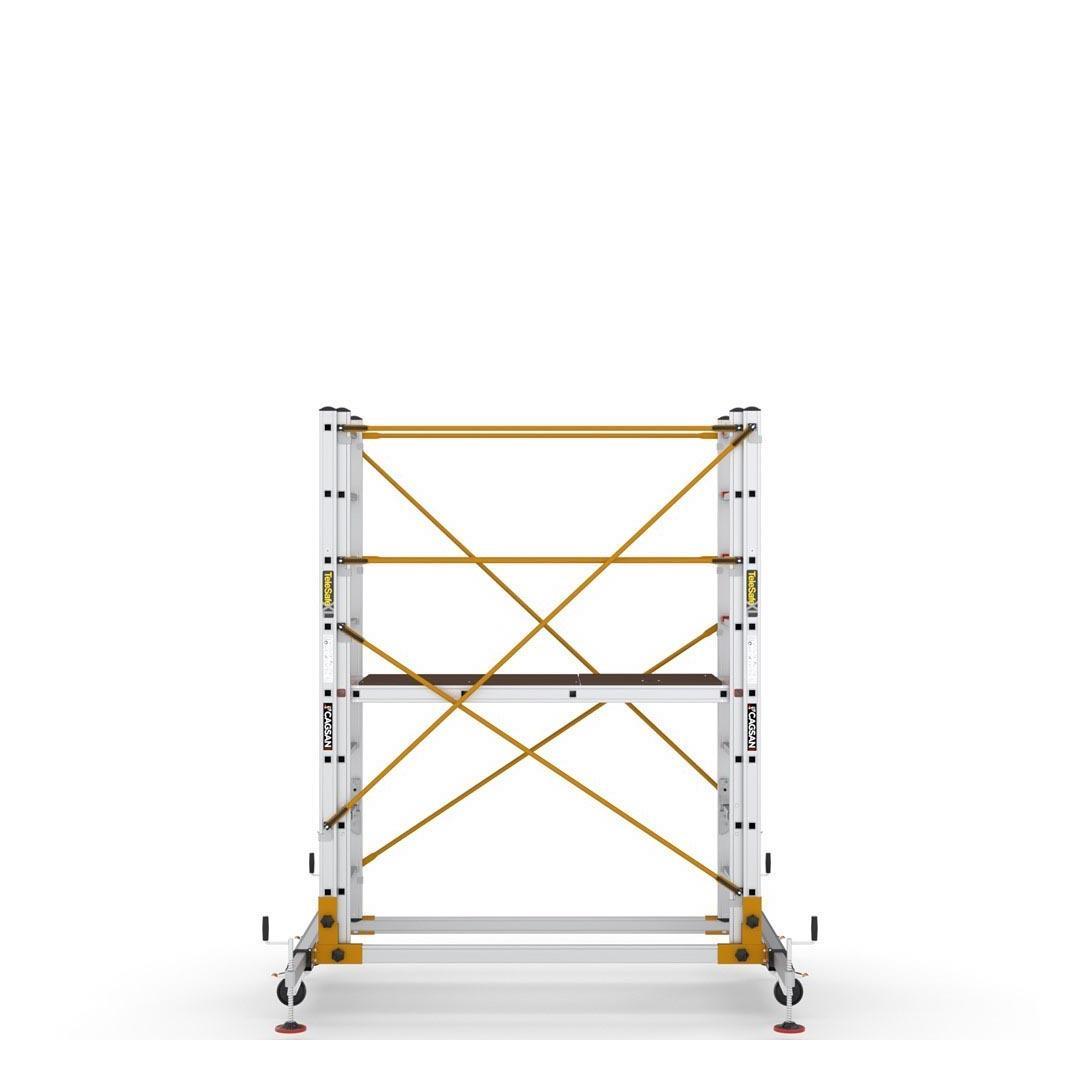 Çağsan TeleSafe XL_FP İki Parçalı Alüminyum İskele 2x8 Basamaklı S004_XL_FP