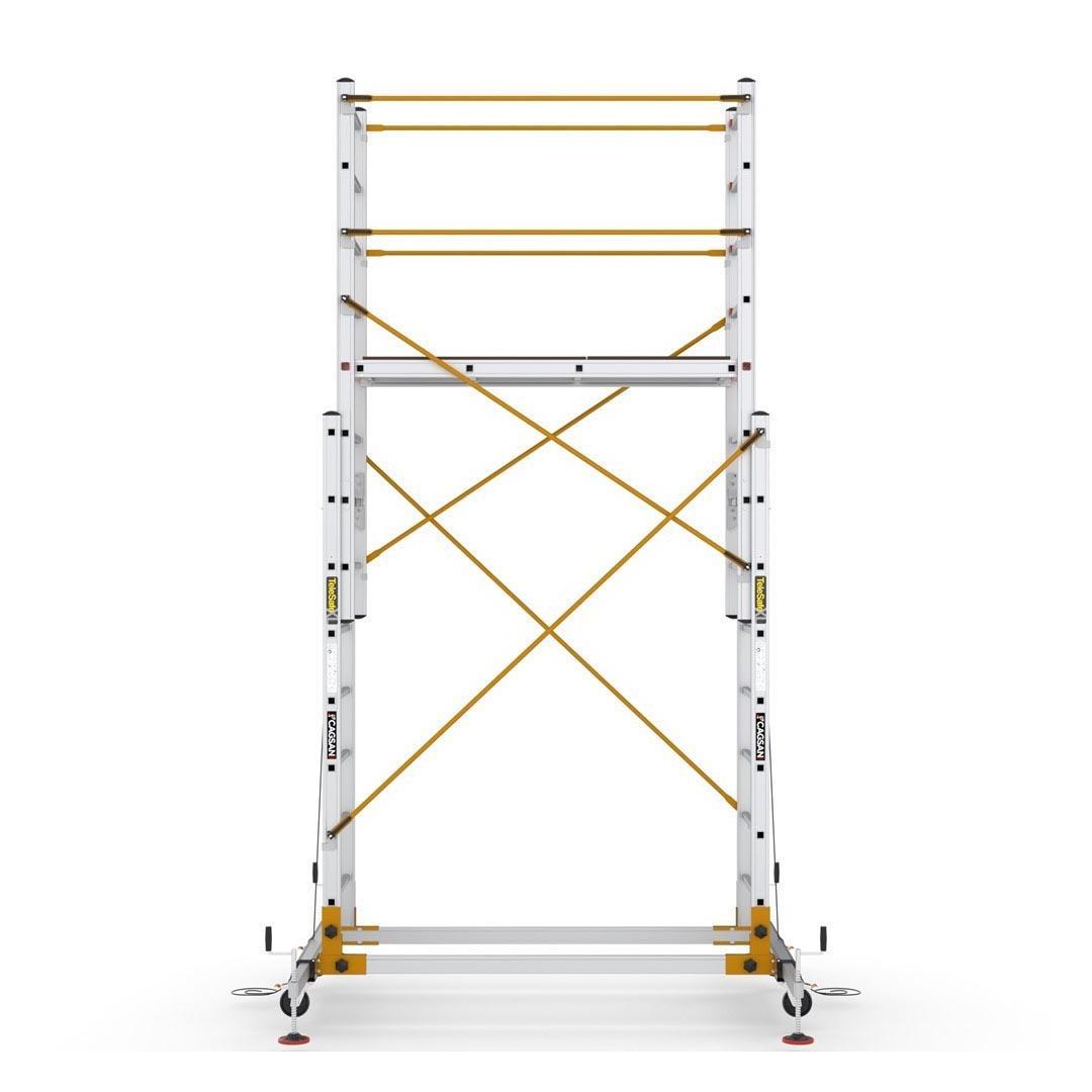 Çağsan TeleSafe XL_FP İki Parçalı Alüminyum İskele 2x8 Basamaklı S004_XL_FP