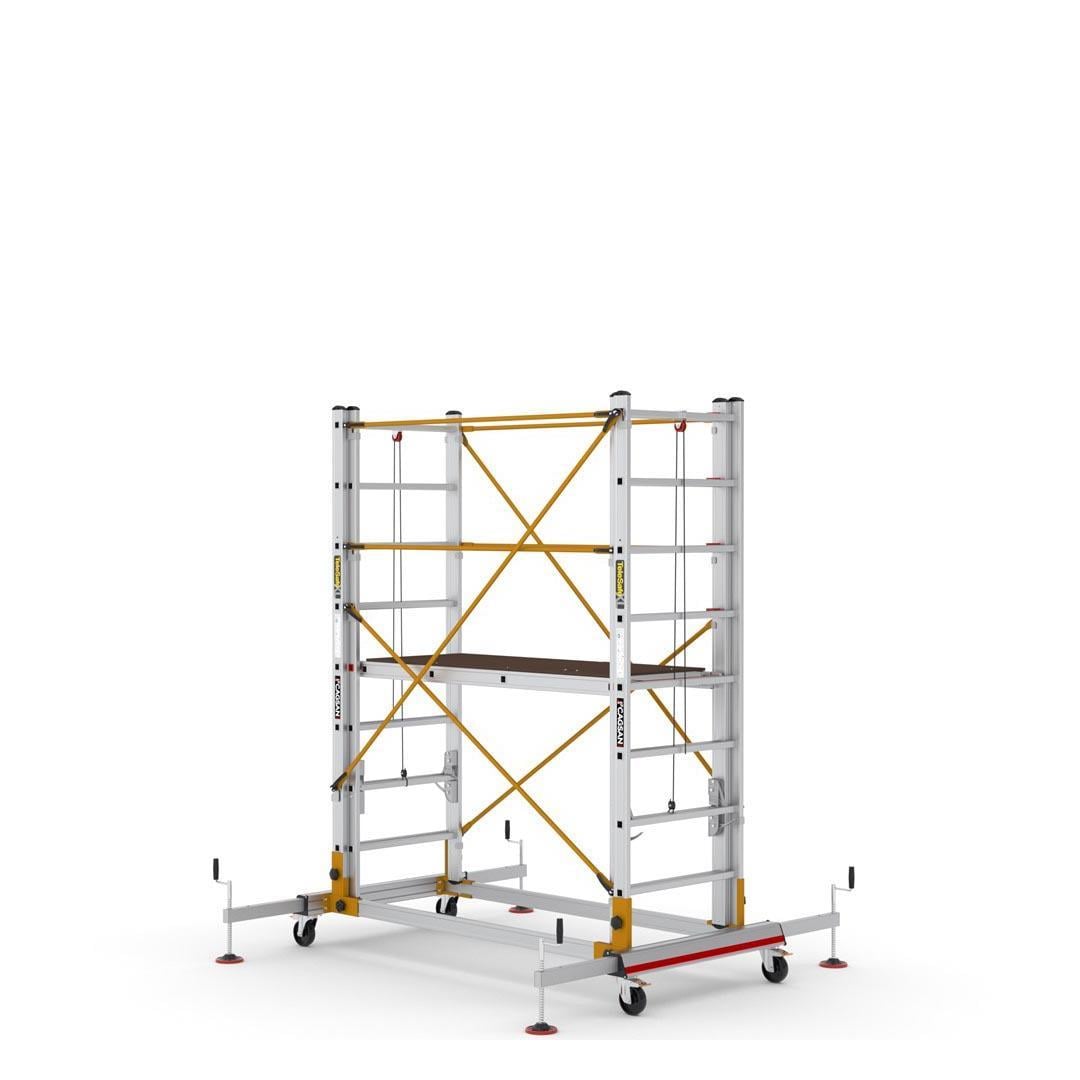 Çağsan TeleSafe XL_FP İki Parçalı Alüminyum İskele 2x8 Basamaklı S004_XL_FP