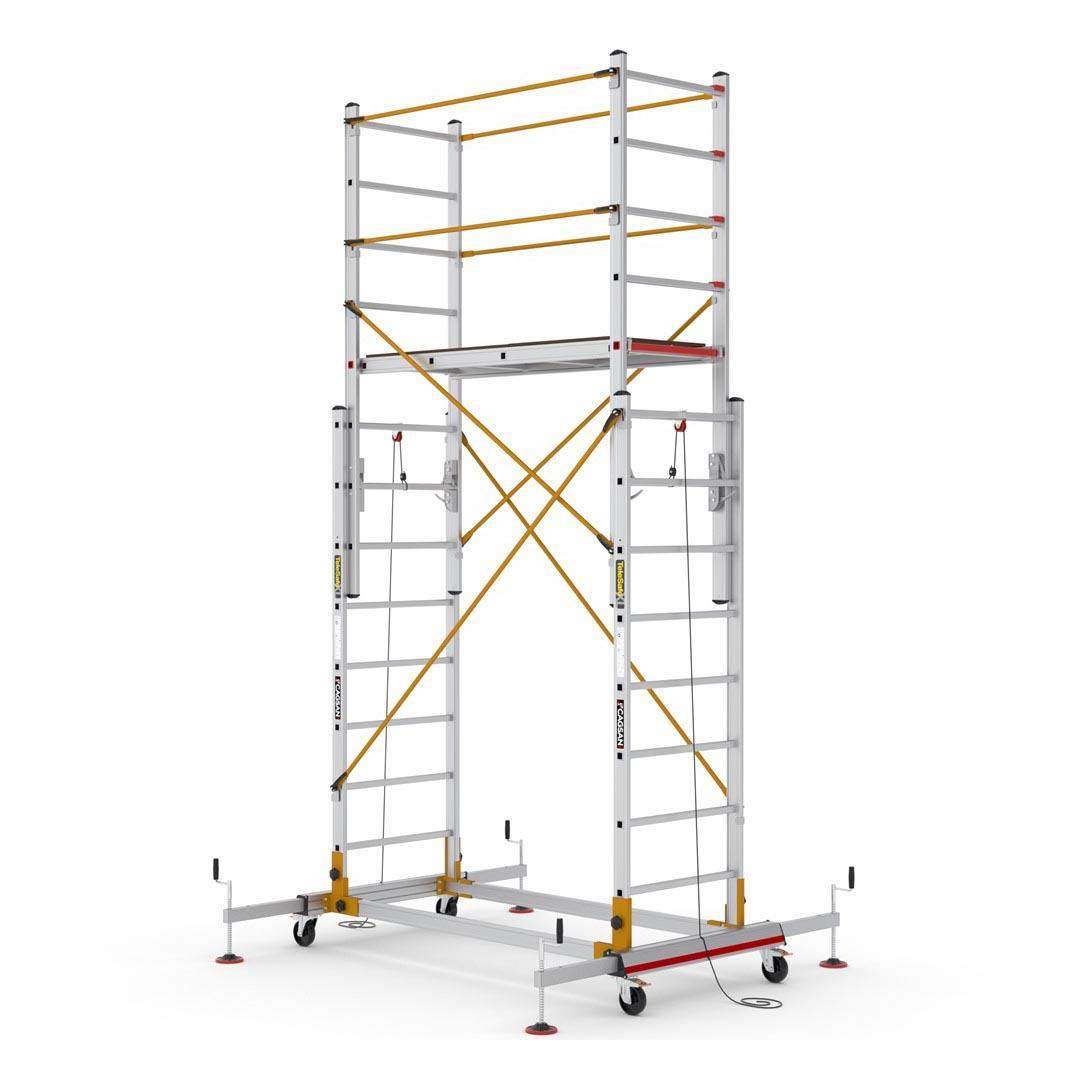 Çağsan TeleSafe XL_FP İki Parçalı Alüminyum İskele 2x8 Basamaklı S004_XL_FP