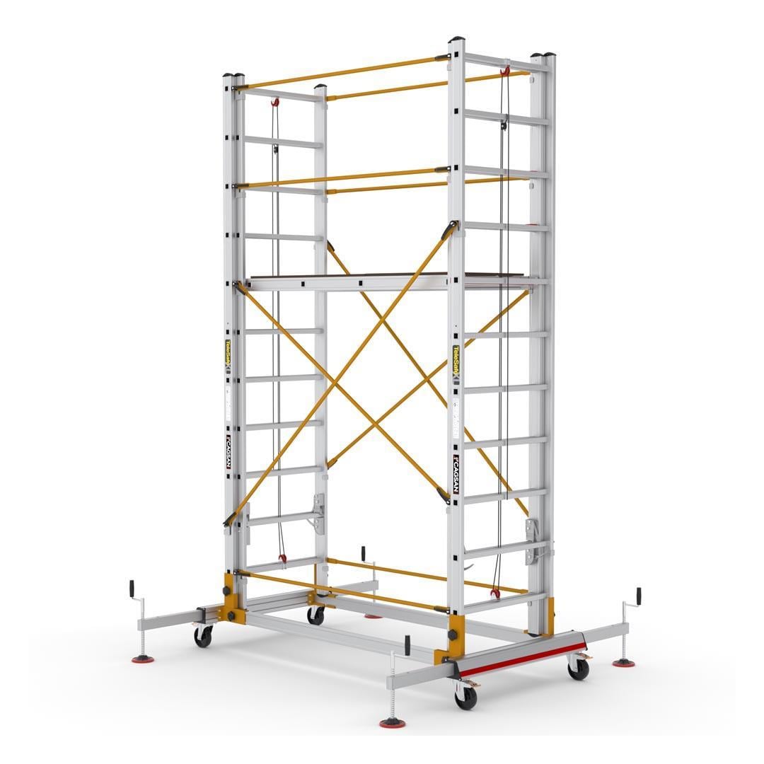 Çağsan TeleSafe XL_FP İki Parçalı Alüminyum İskele 2x11 Basamaklı S006_XL_FP