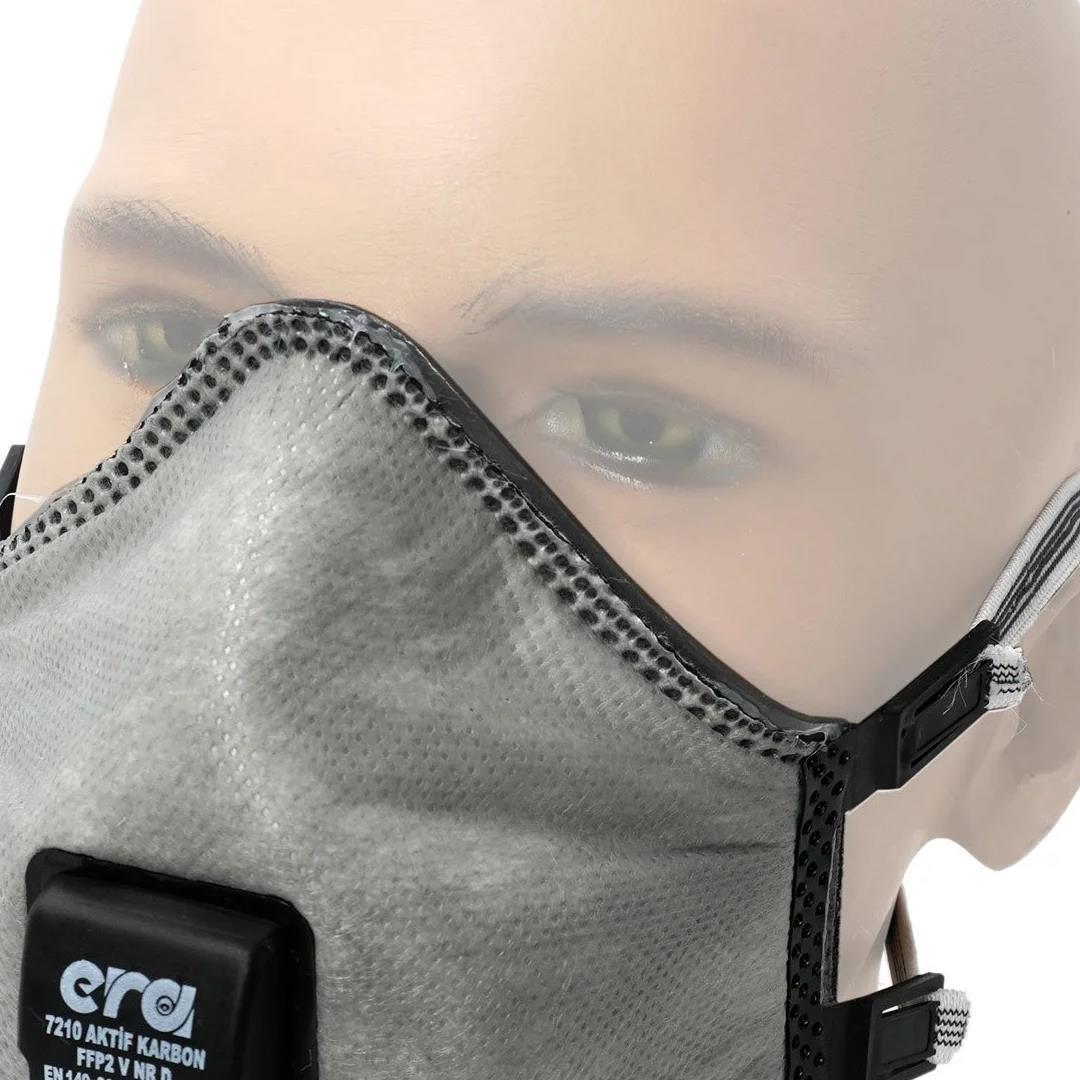 Era 7210 AC V FFP2 NR D Aktif Karbon Ventilli Maske 10lu Paket