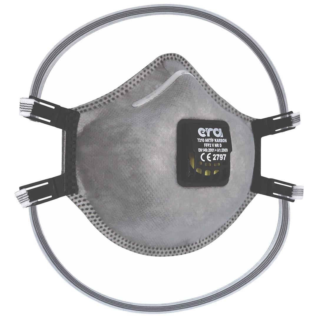 Era 7210 AC V FFP2 NR D Aktif Karbon Ventilli Maske 10lu Paket