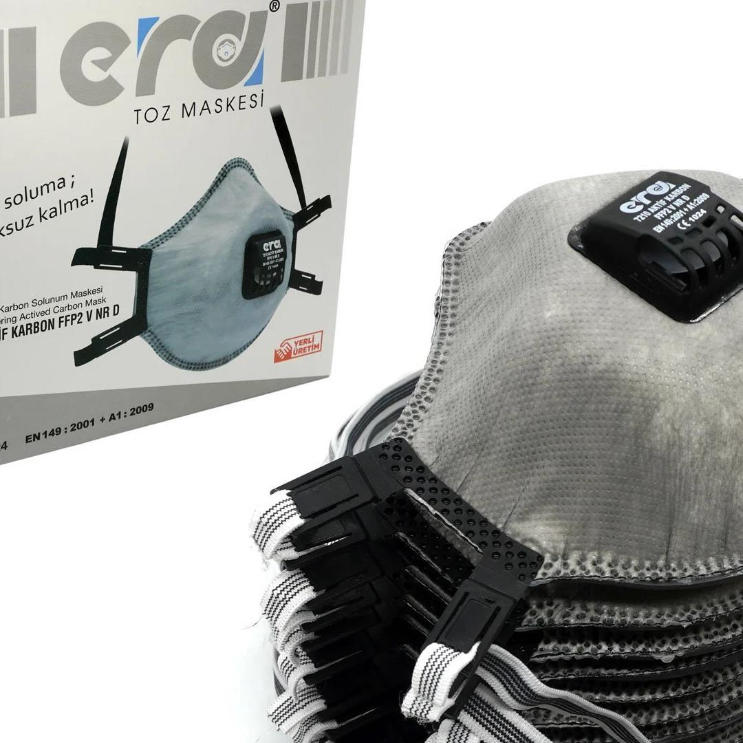 Era 7210 AC V FFP2 NR D Aktif Karbon Ventilli Maske 10lu Paket