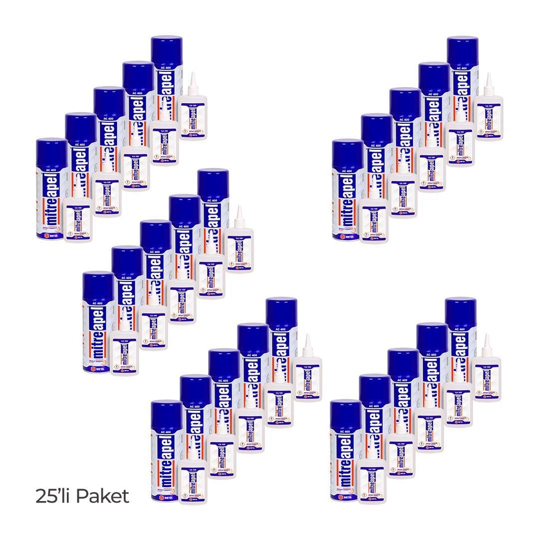 Mitreapel Hızlı Yapıştırıcı 100 gr. + 400 ml. - 25li Paket