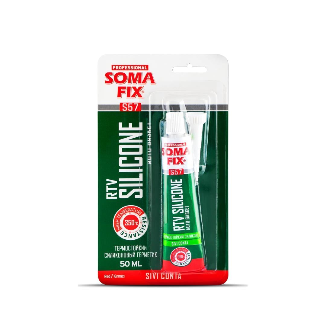 Somafix S57 RTV Silikon Sıvı Conta Kırmızı 50 ml
