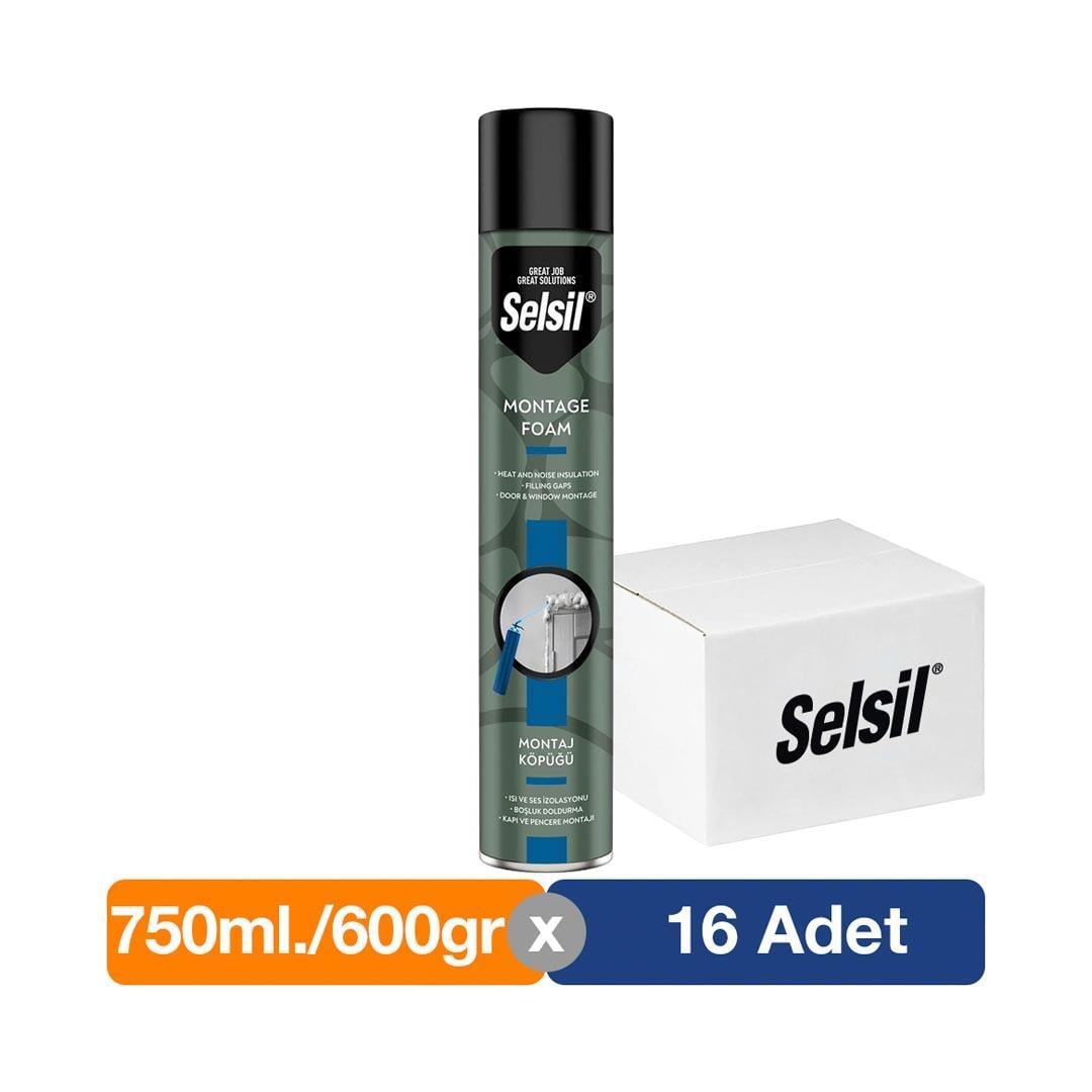Selsil Poliüretan Montaj Köpüğü 600 gr. - 16lı Paket