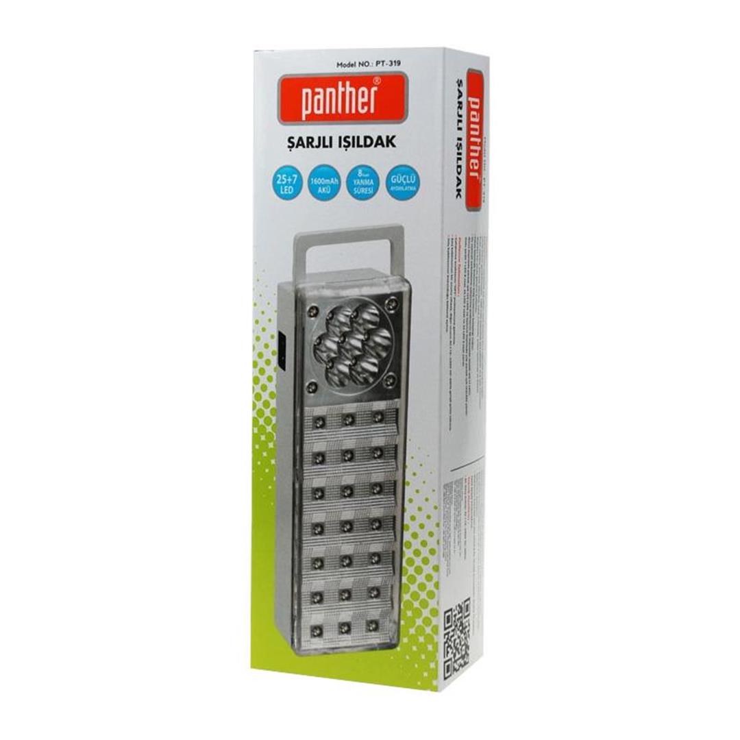 Panther PT-319 25+7 Led Şarjlı Işıldak