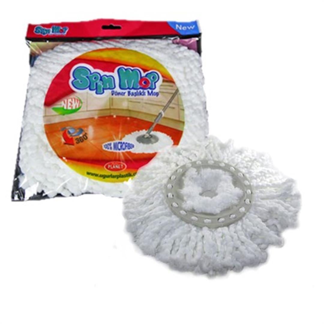 Planet Spin Mop Mikrofiber Döner Başlıklı Mop Yedeği