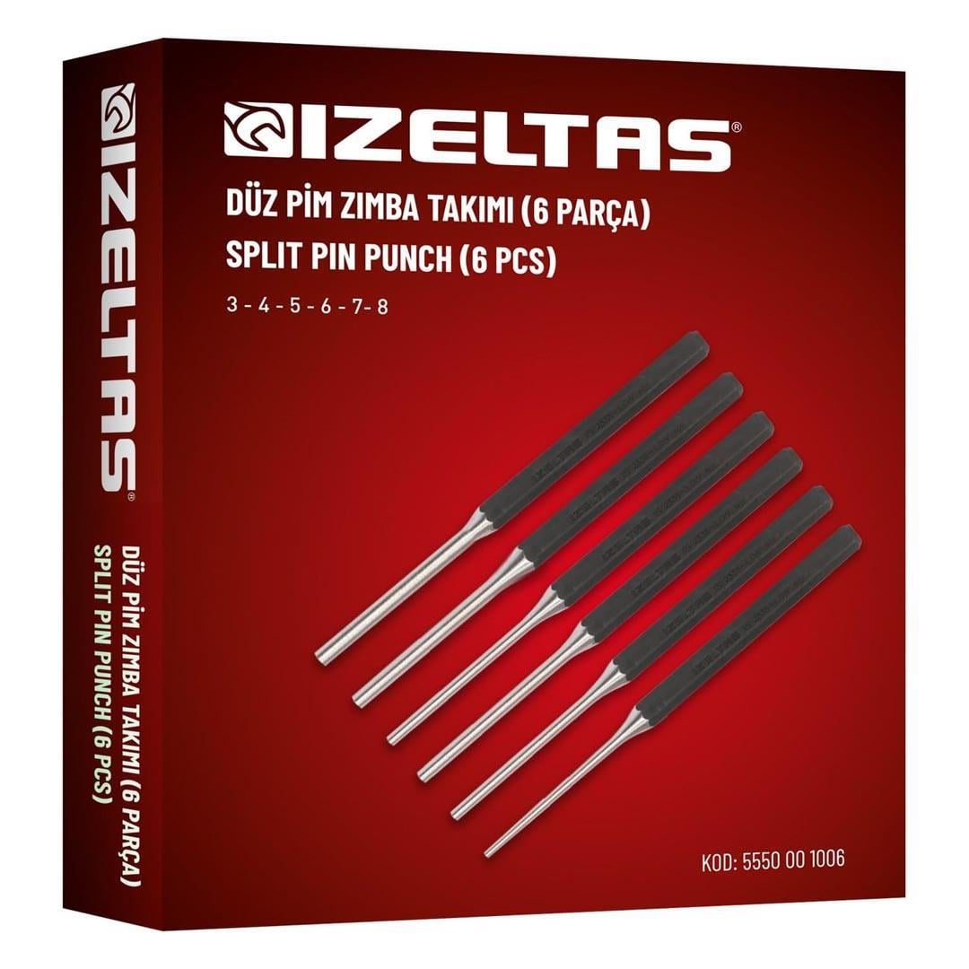 İzeltaş 5550001006 Düz Pim Zımba Takımı 6 Parça