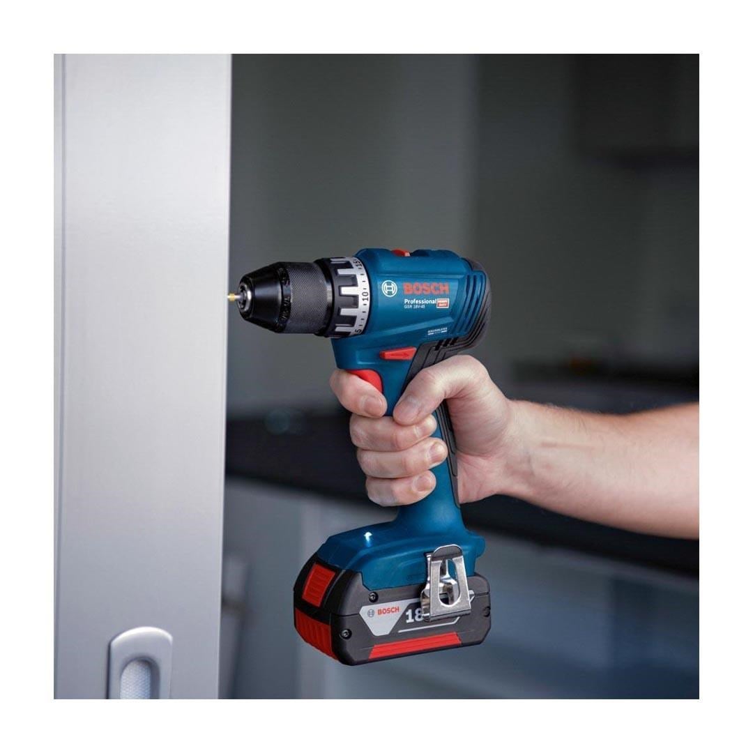 Bosch GSR 18V-45 + GWS 18V-8 + GBH 18V-22 3x18V 4.0Ah Akülü Kombo Kit + Bosch SDS-PLUS Uç ve Keski Seti 11 Parça - Çantalı