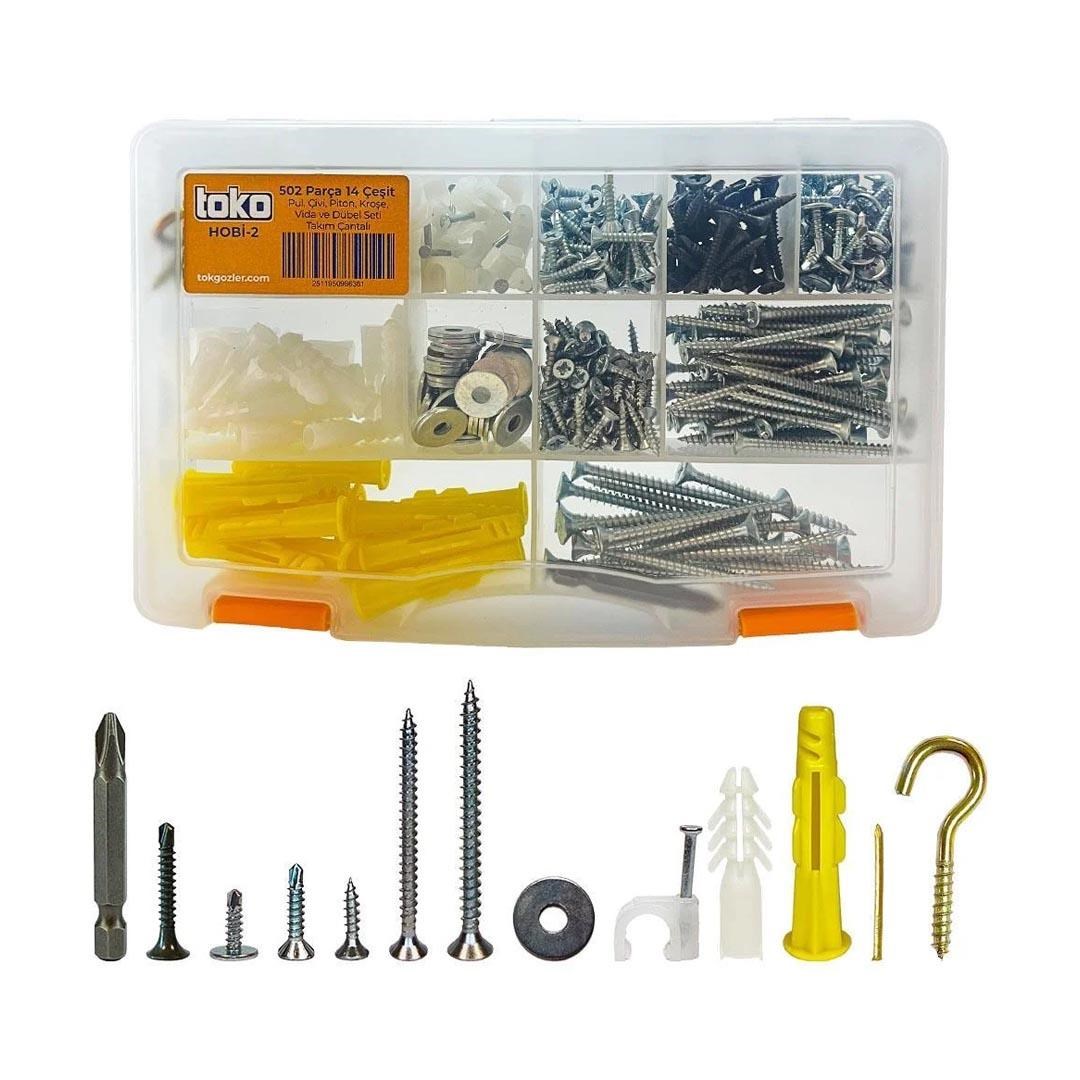 Bosch Professional GSR 18V-45 + GWS 18V-8 + GBH 18V-22 3x4.0Ah Akülü Kombo Kit + 64 Parça El Aleti Seti + Toko Hobi-2 502 Parça Çok Amaçlı Set