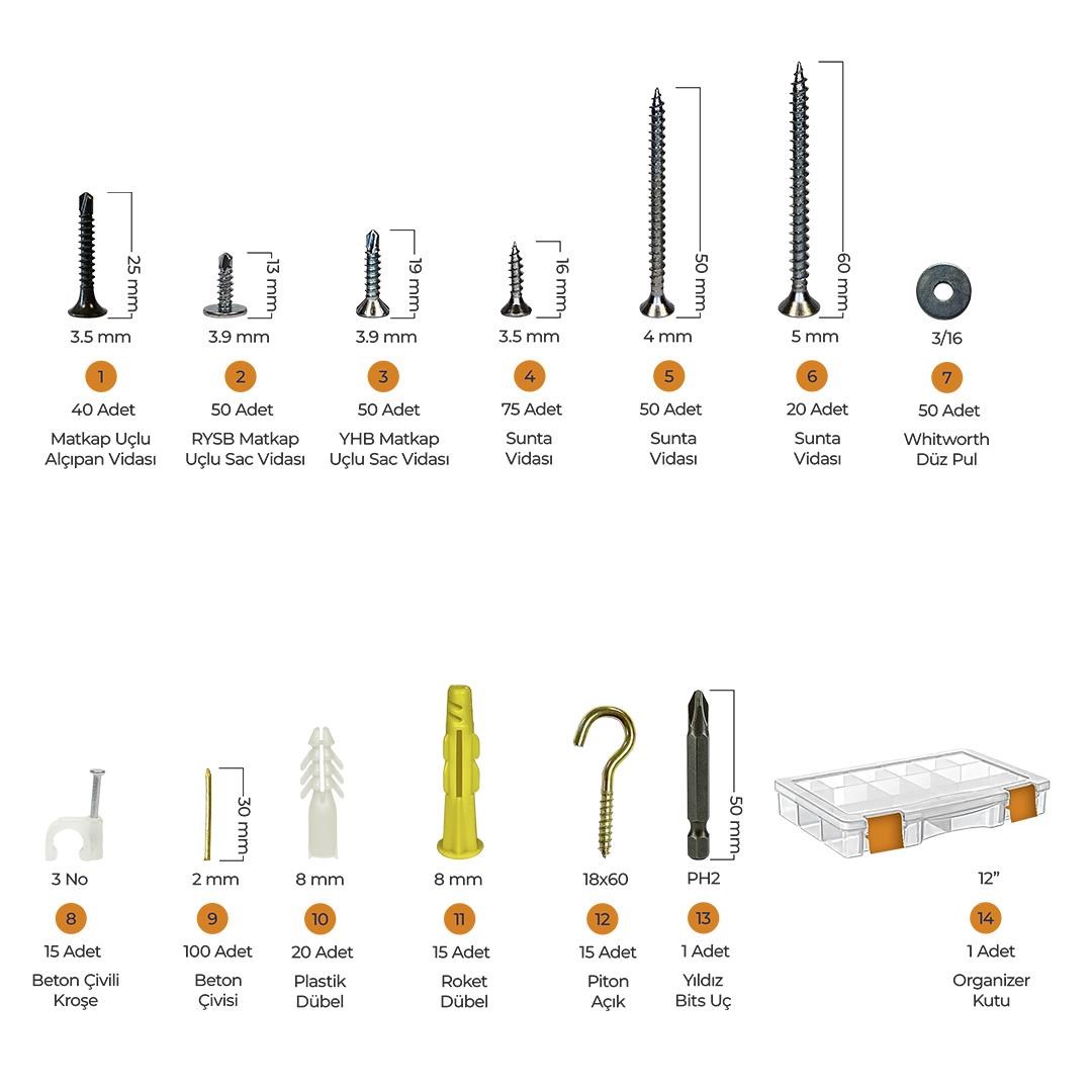 Bosch Professional GSR 18V-45 + GWS 18V-8 + GBH 18V-22 3x4.0Ah Akülü Kombo Kit + 64 Parça El Aleti Seti + Toko Hobi-2 502 Parça Çok Amaçlı Set