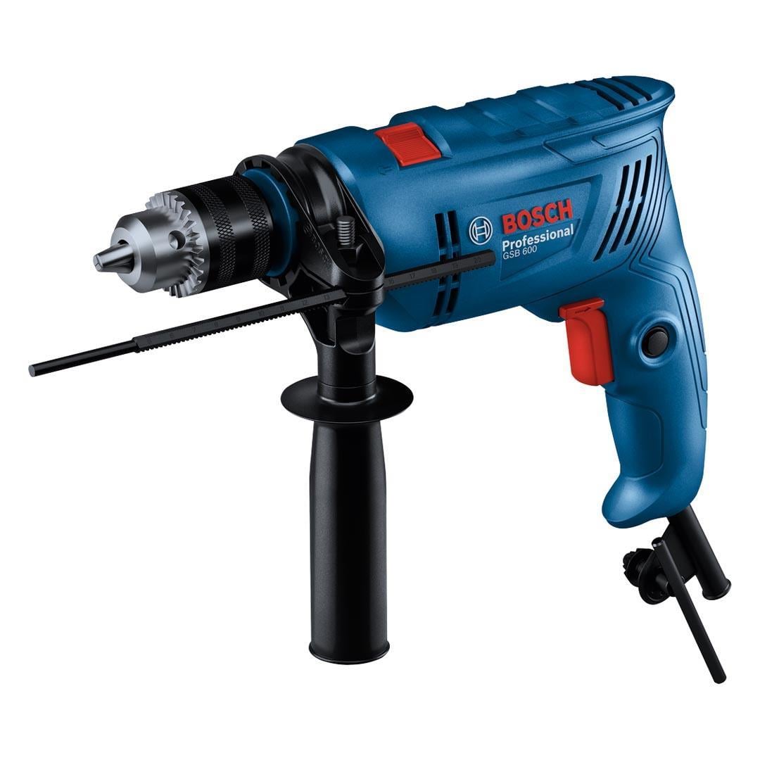 Bosch Profesyonel GSB 600 Darbeli Matkap 600 Watt Aksesuar ve El Aletleri Setli Plastik Taşıma Çantalı