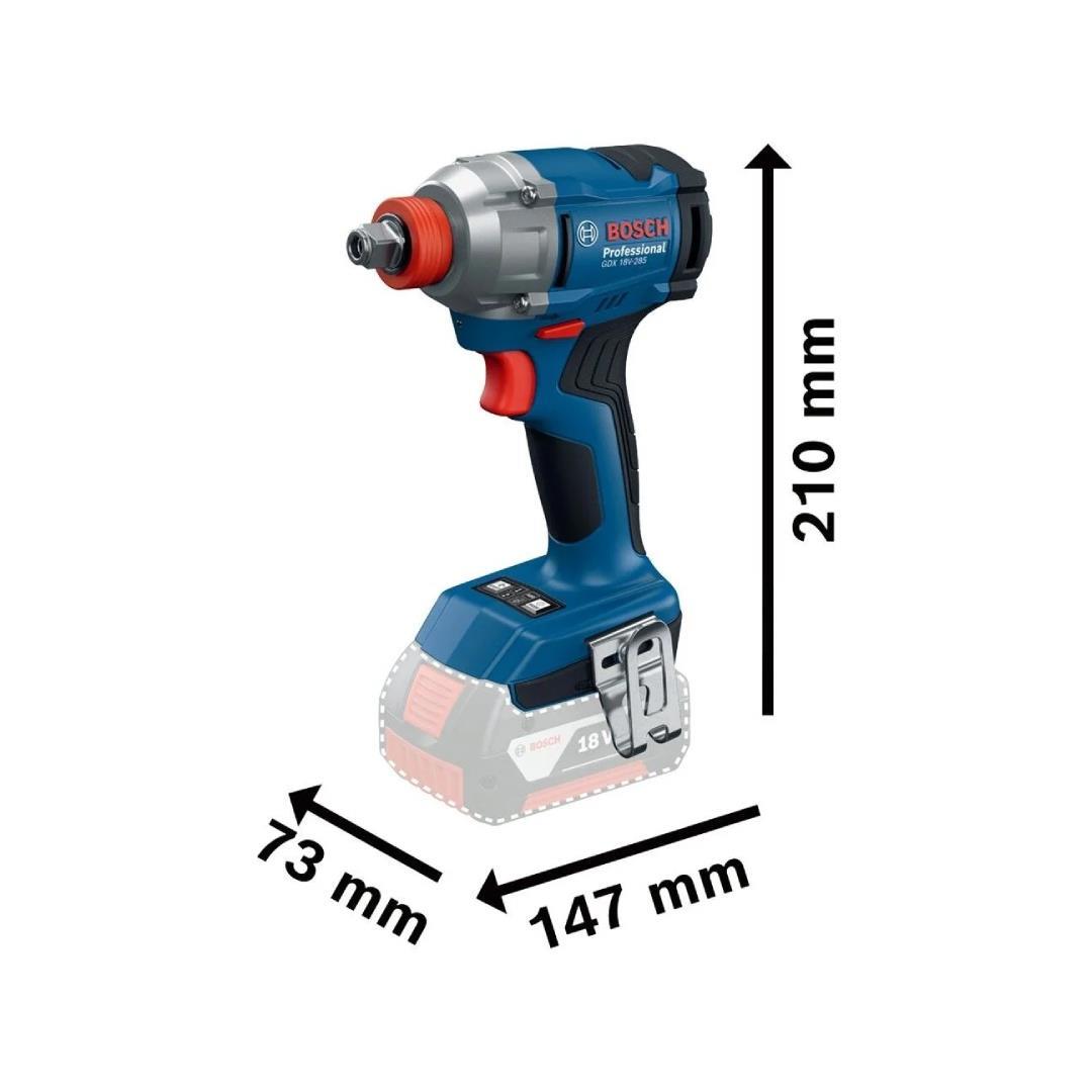 Bosch GDX 18V-285 Somun Sıkma + GSB 185-LI Darbeli Vidalama 2x18V 2.0Ah Akülü Kombo Set - 06019N2124