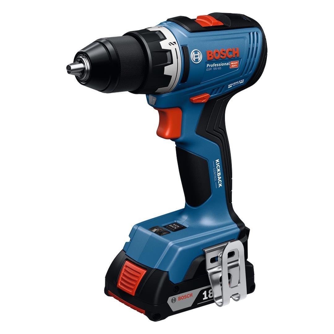 Bosch Professional GSR 18V-65 18V 2.0Ah Çift Akülü Delme Vidalama Makinesi - 06019N3000