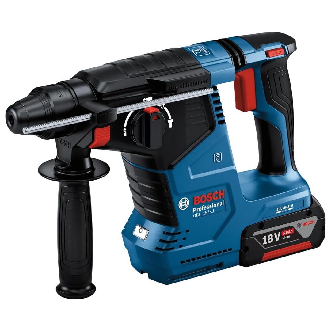 Bosch Profesyonel GBH 187-LI 18V 5.0Ah Tek Akülü Kırıcı Delici Matkap - 0611923022