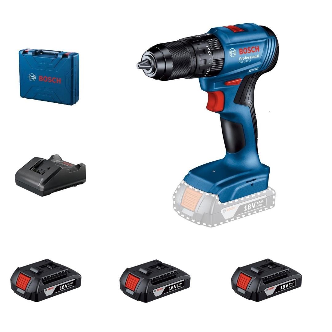 Bosch Professional GSB 185-LI 18V 2.0Ah 3 Akülü Darbeli Vidalama Makinesi  - 0615990N1Z