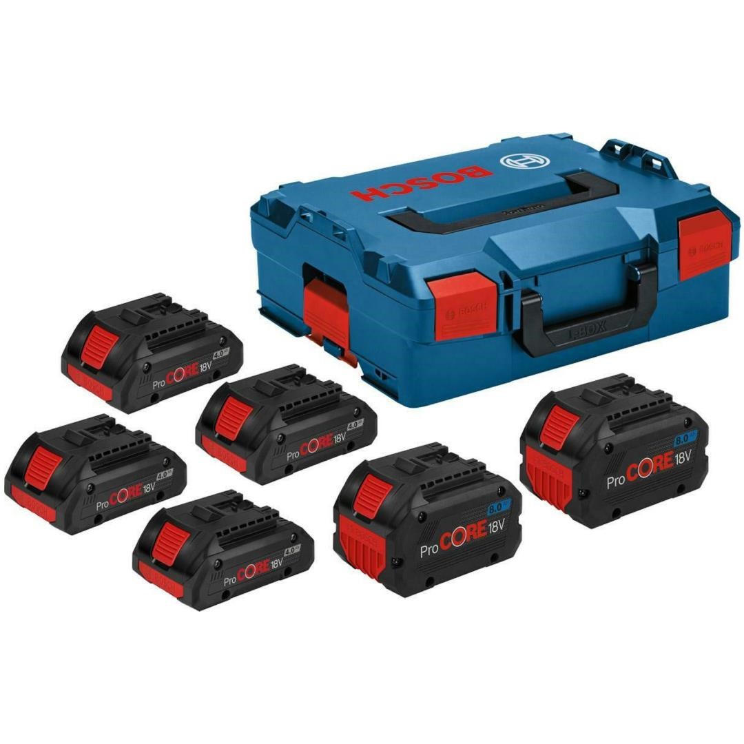 Bosch PRO ProCORE 18V 4x4.0Ah + Procore 18V 2x8.0Ah Çantalı Akü Seti - 1600A02A2T
